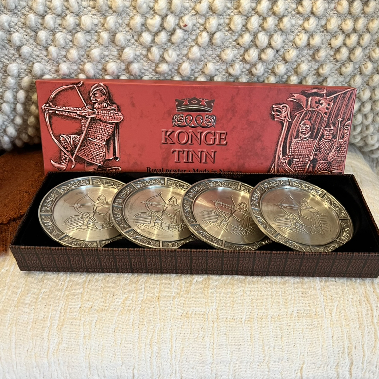 Konge Tinn Royal Pewter Coaster Set - photo 3