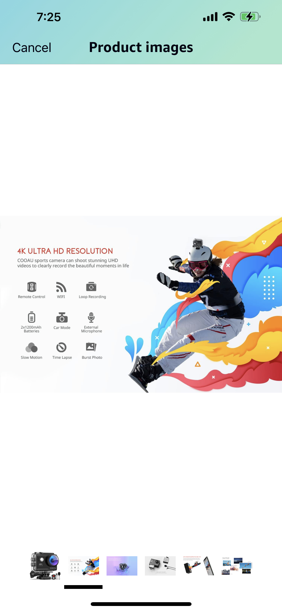 COOAU 4K 20MP WiFi Action Camera and 20 Accessories - photo 3