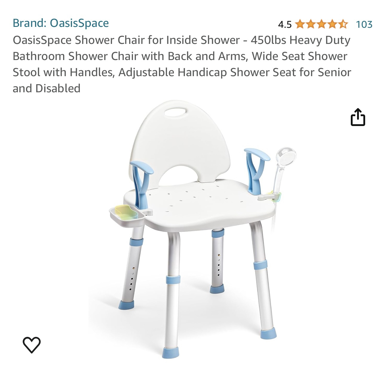 Oasis Space shower chair