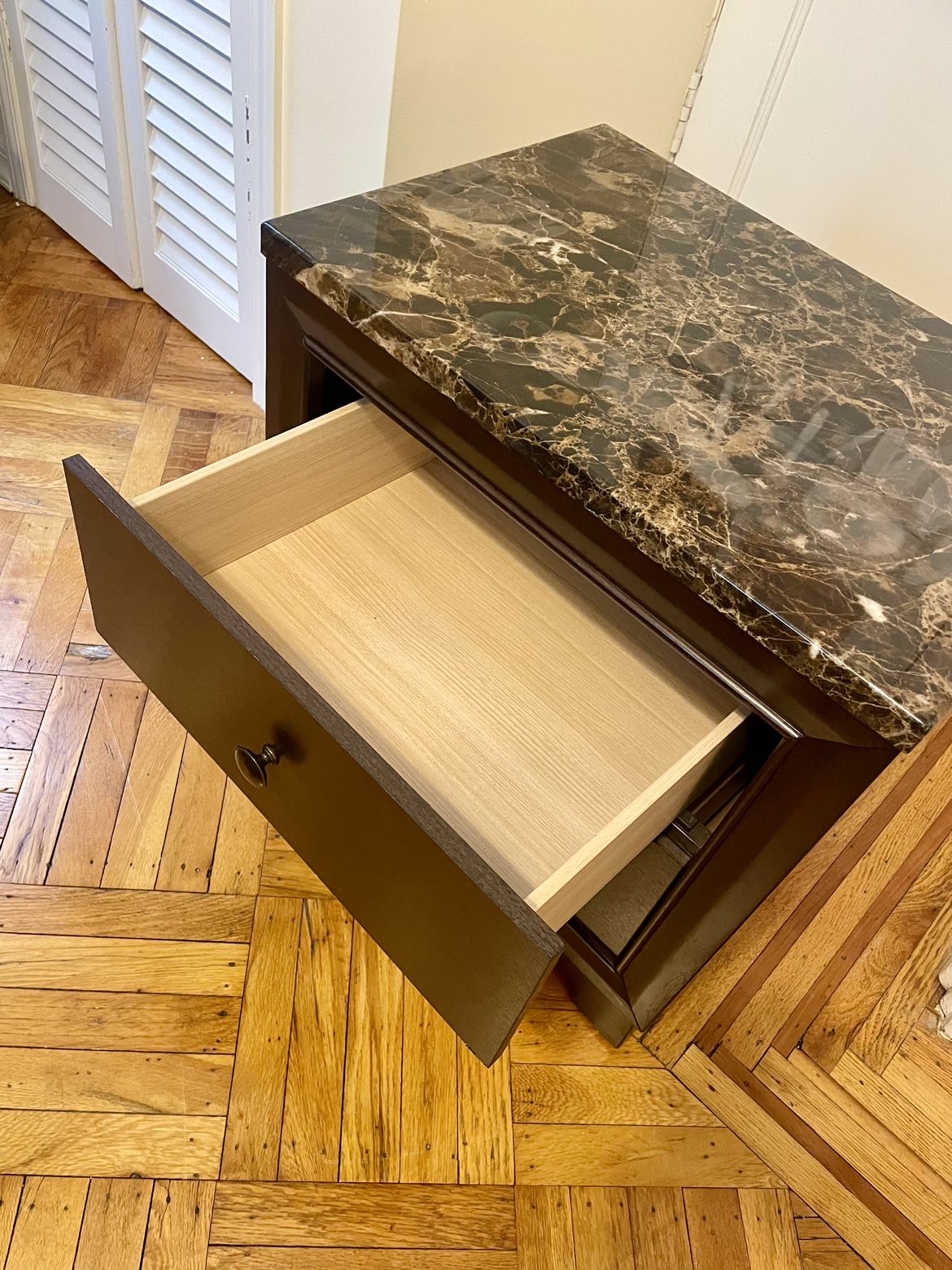 Dark Wood Nightstand - photo 2