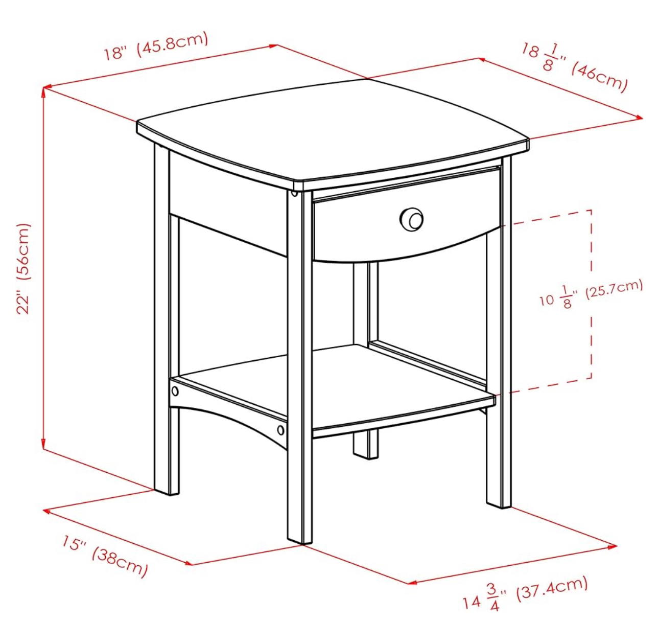 Move out sale. White side table/nightstand - photo 2