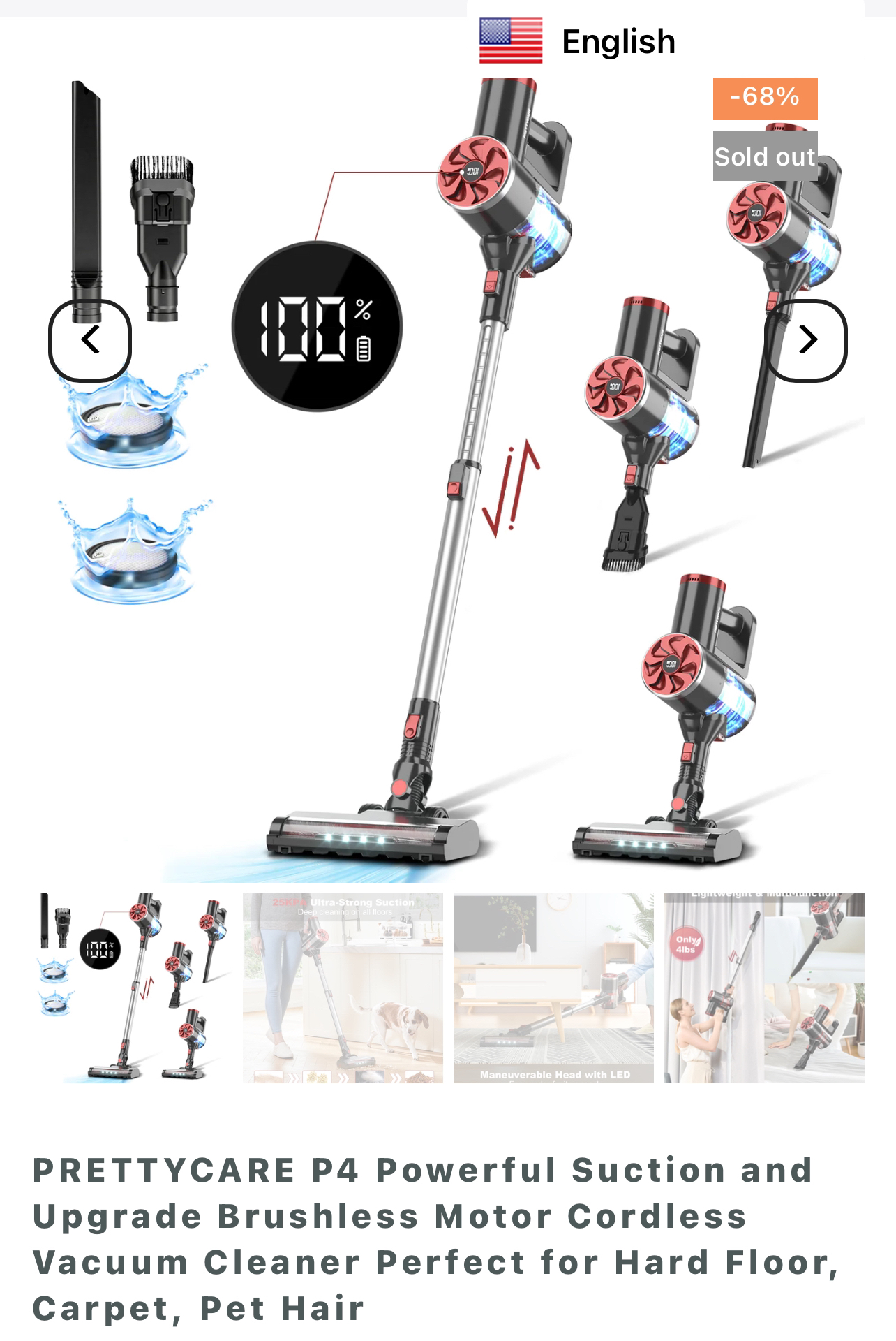 P4 cordless vacuum cleaner thumbnail