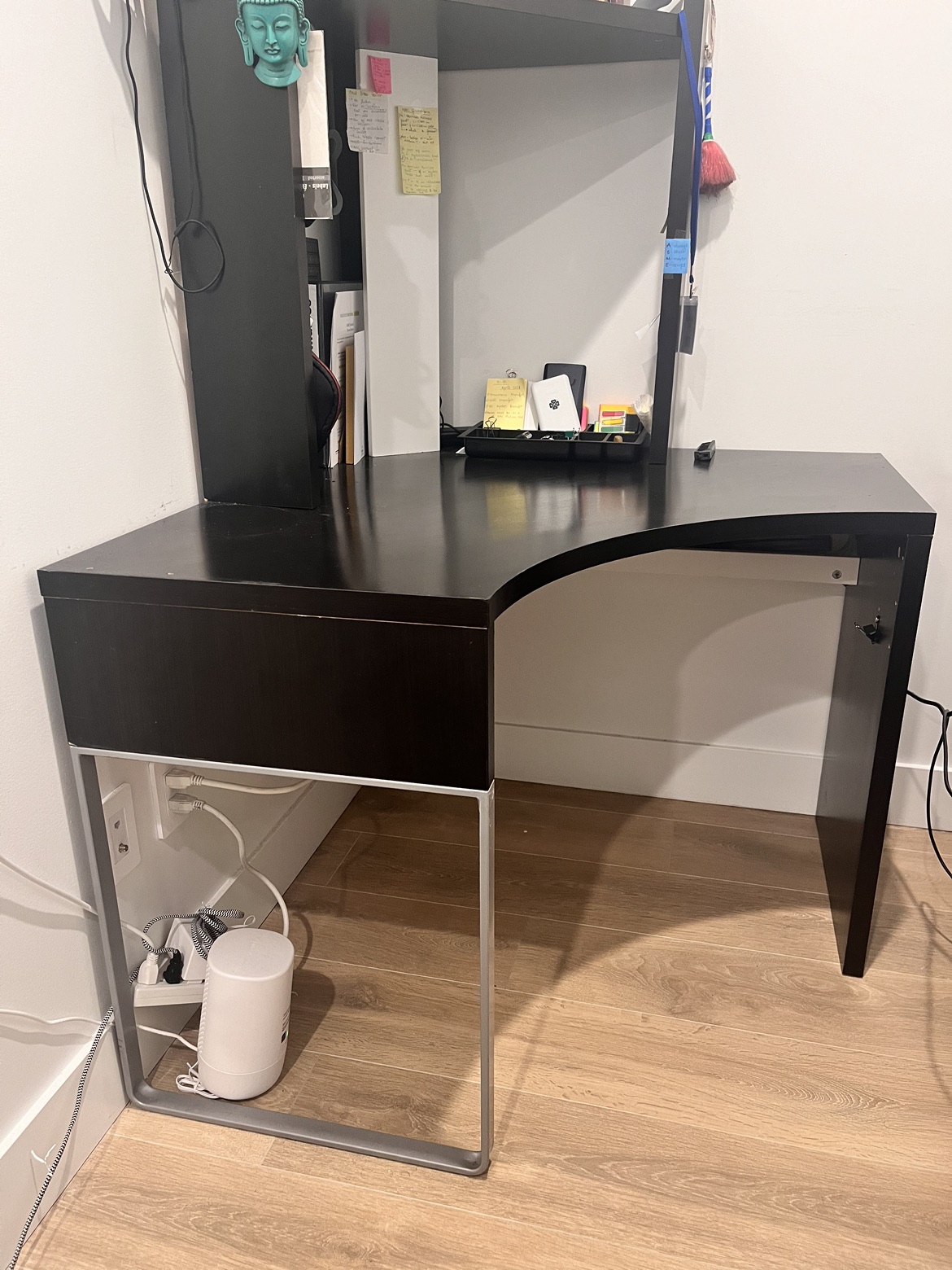 Sleek black 2-level Study Table - photo 4