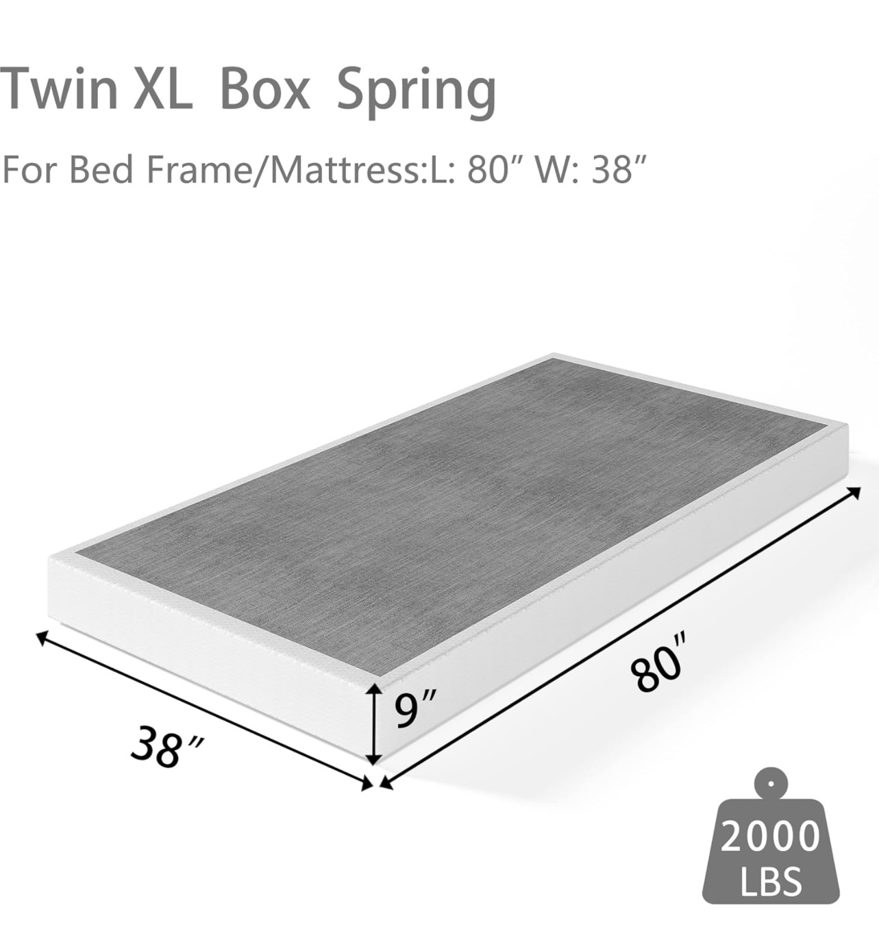 9” High Profile TwinXL Box Spring-Bed Box Spring - photo 2