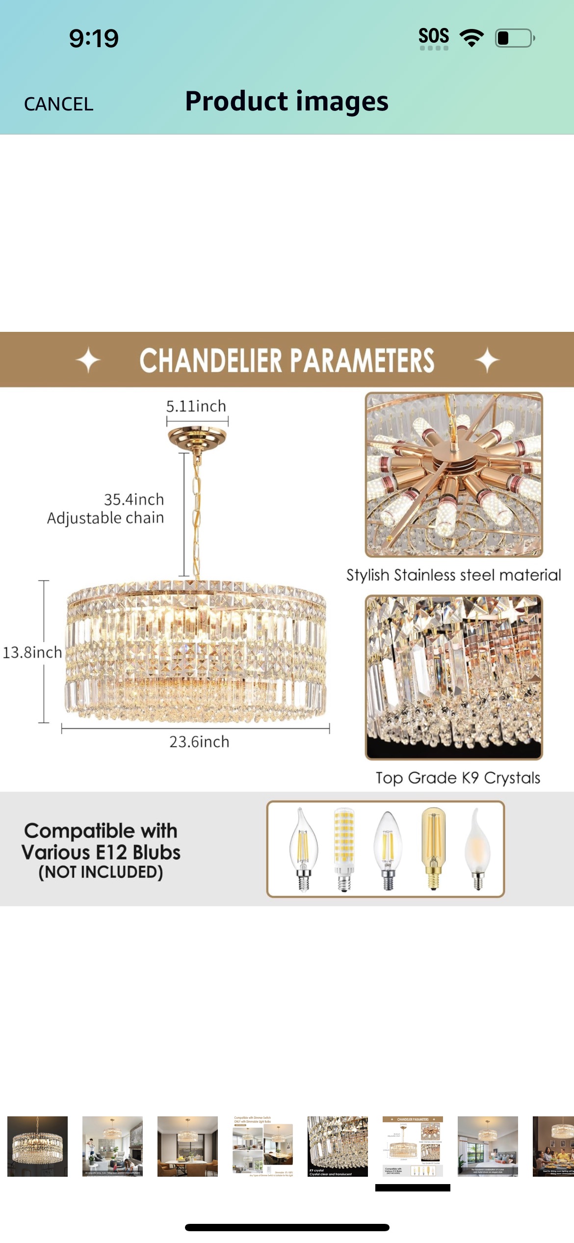Modern crystal chandelier #399 image indicator(3)