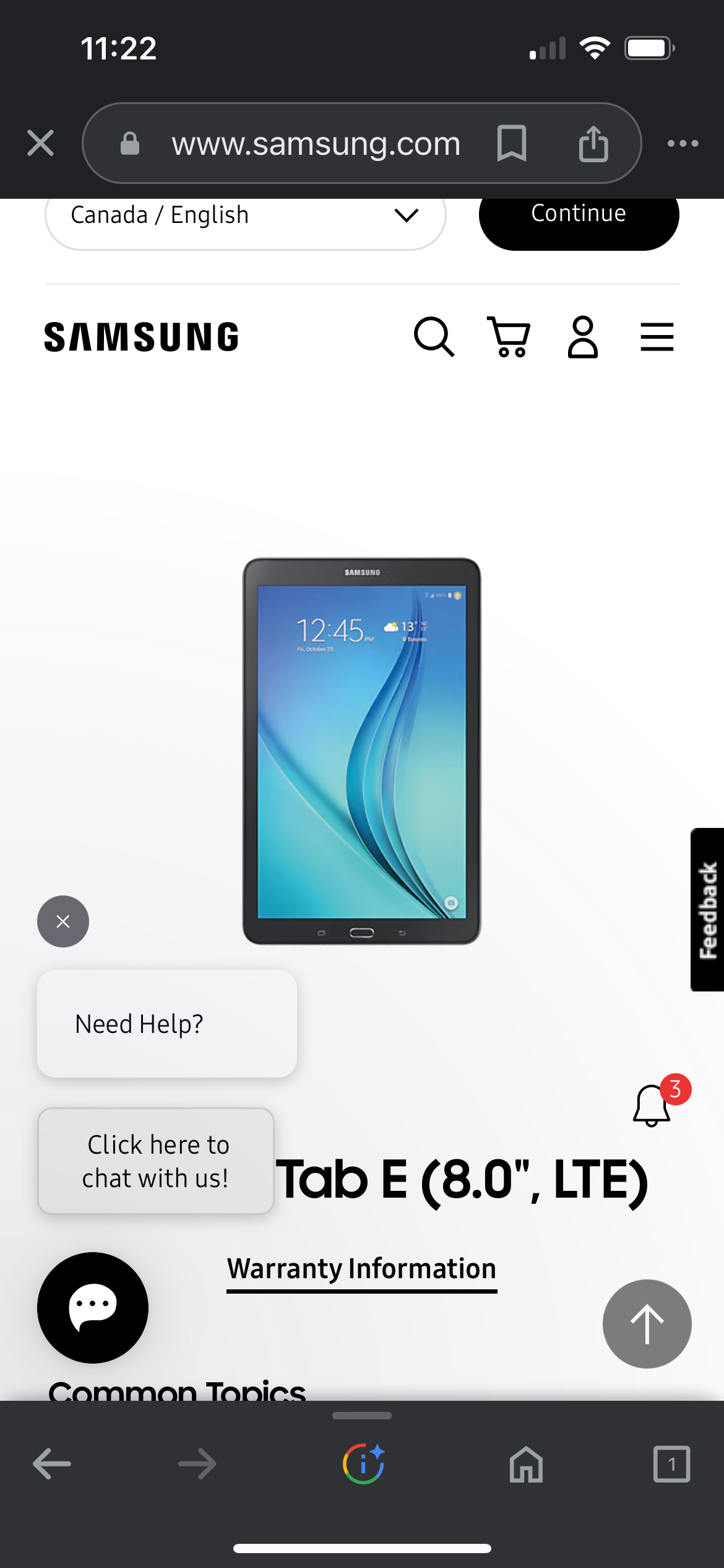 Samsung Galaxy Tab E 8" Wi-F