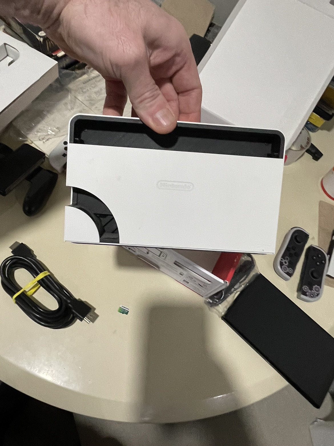 Nintendo Switch OLED white 64GB LNIB w/extras $450 OBO image indicator(5)