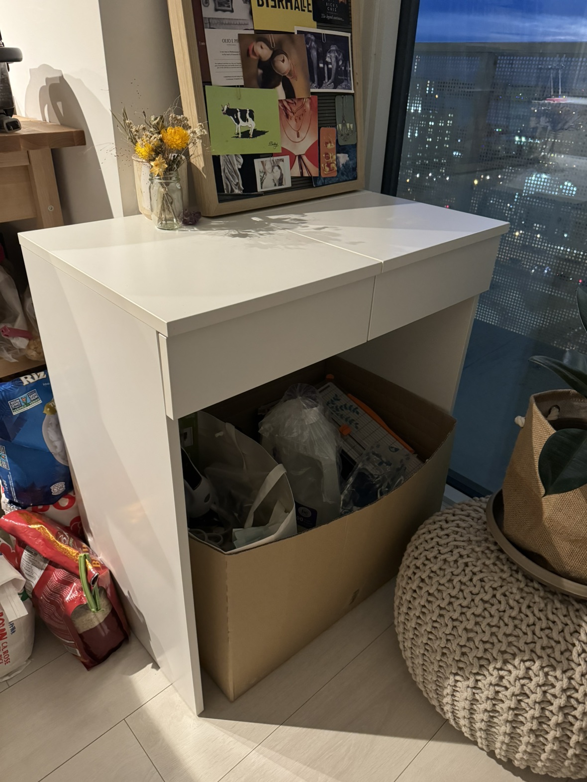 Small White Dressing Table (IKEA Brimnes) thumbnail