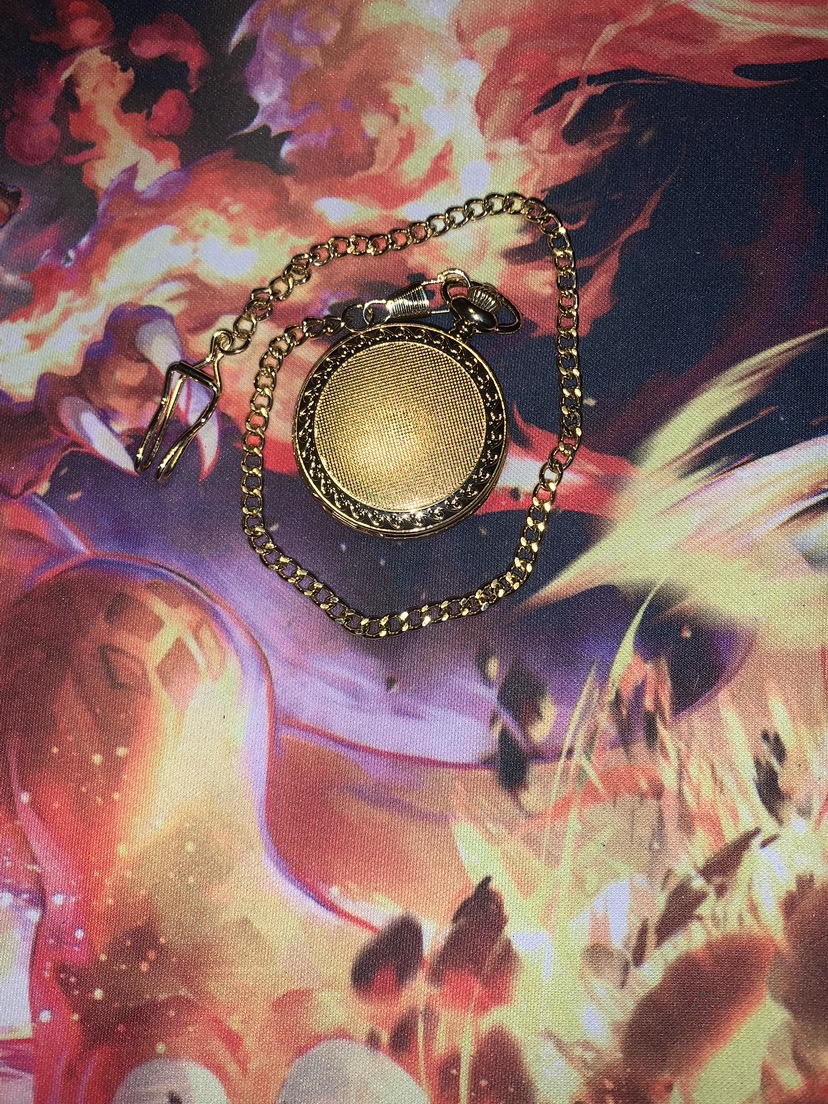 Gold Plated Engraveable Pocket-Watch with Chain