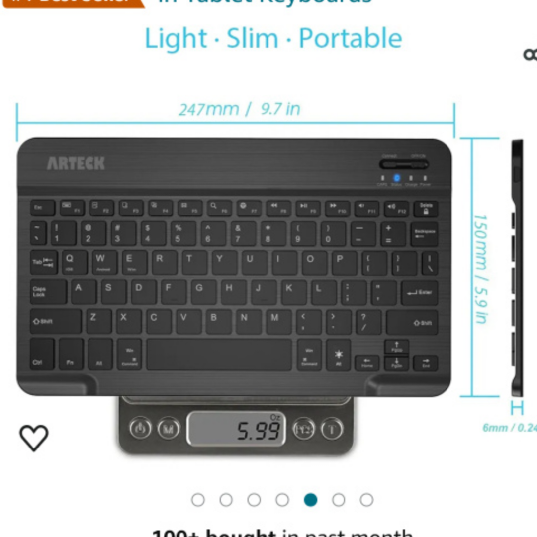 Slim Wireless Keyboard - Blue image indicator(3)