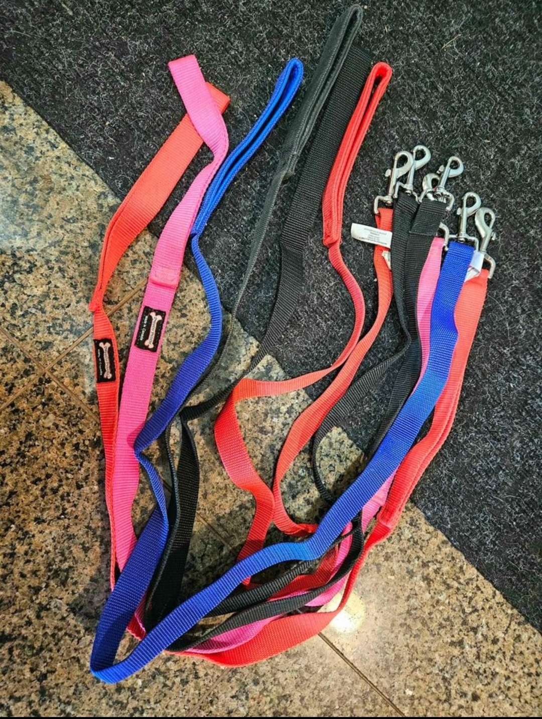 6 standard nylon leashes