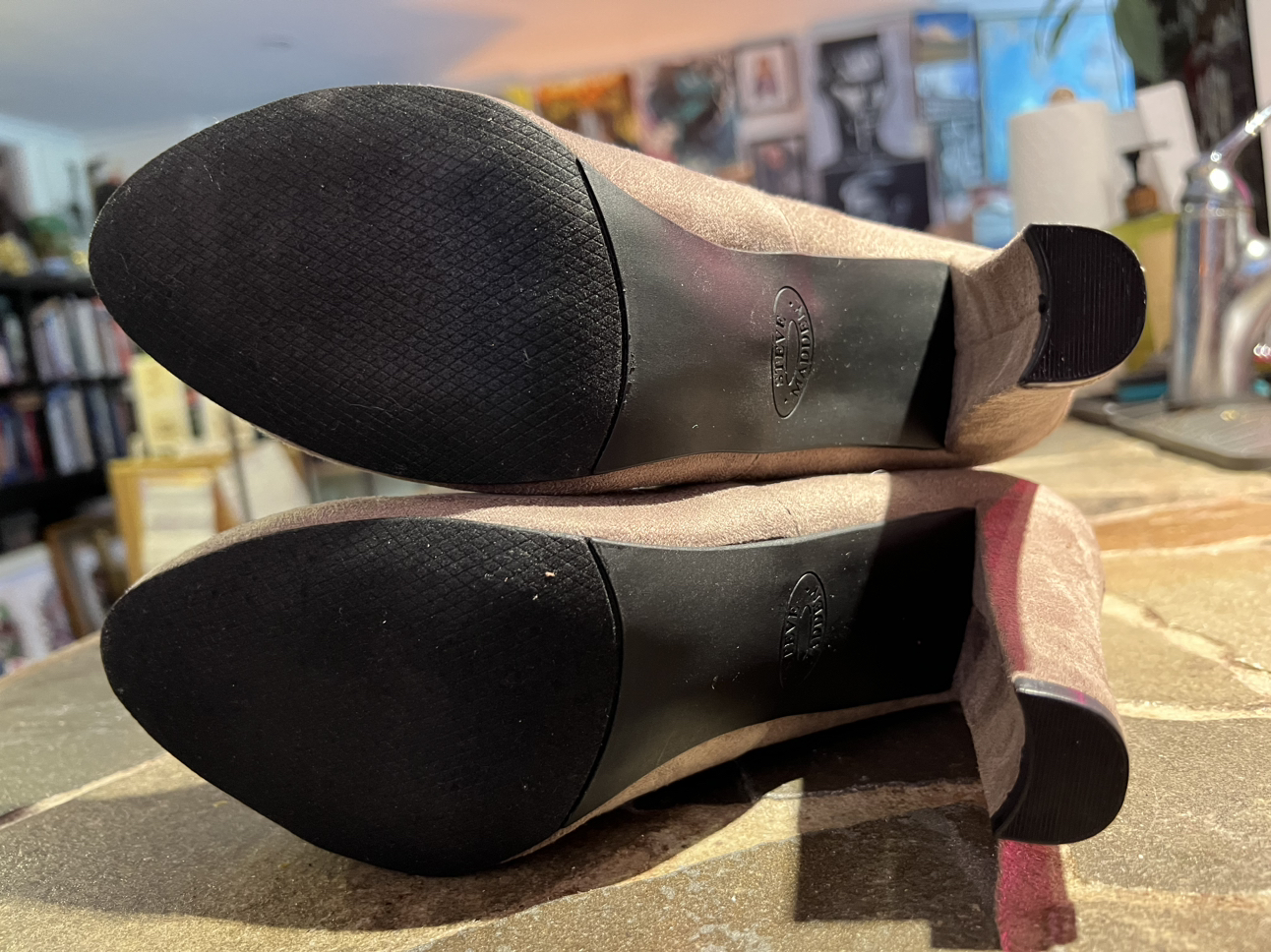 Steve Madden Suede Taupe Gorgeous Boots (Women’s 8.5)(BNIB) image indicator(2)