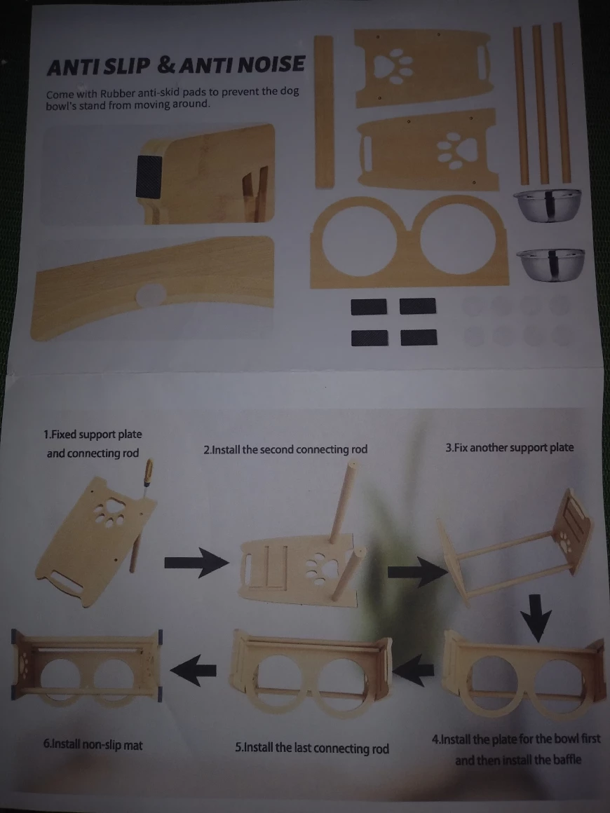 NEW!   2 Dog Bowls with Raised Stand image indicator(2)