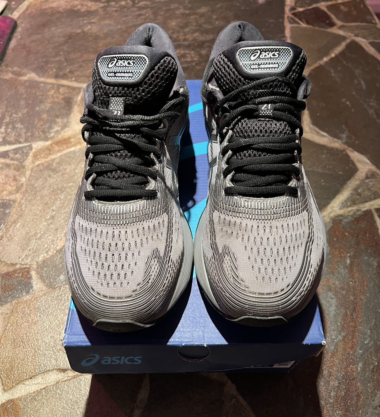 ASICS Gel-Nimbus 21 Platinum Sheet Rock Silver (Men’s 11)(EUC) image indicator(4)