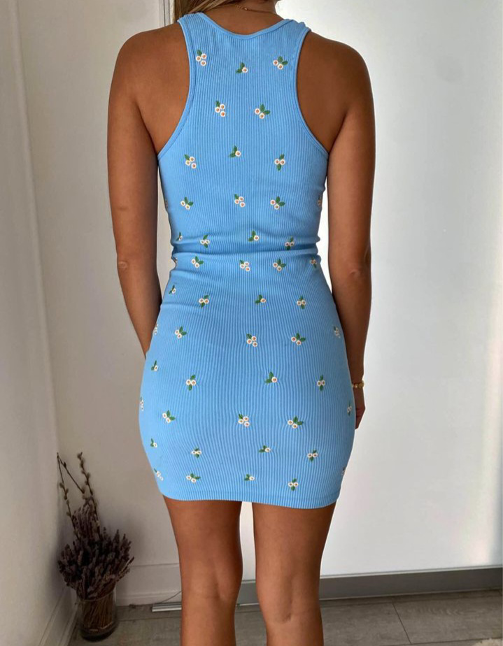 Zara floral blue dress - photo 3