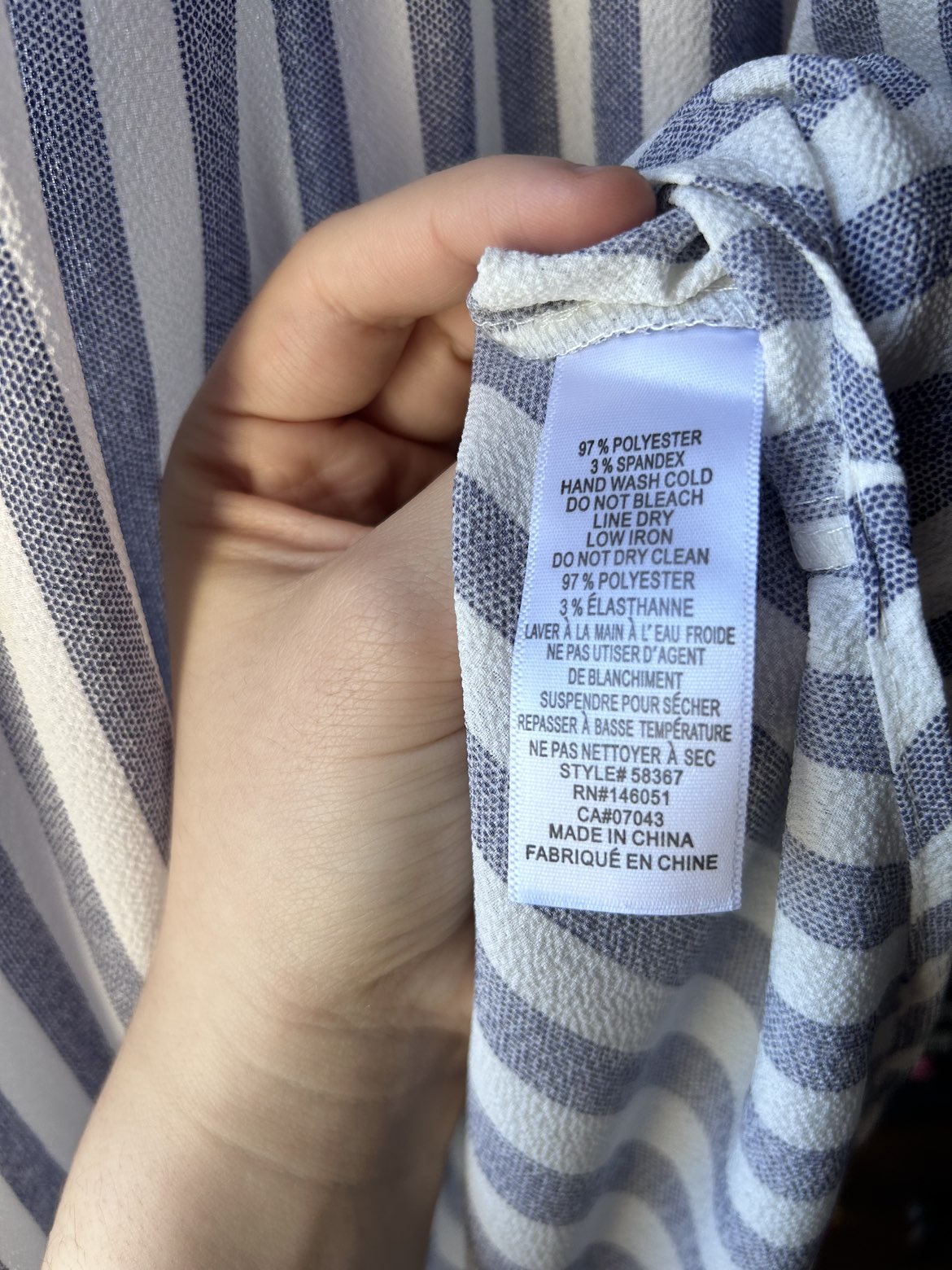 Blue Striped Dress | Monteau LA | Size M image indicator(3)