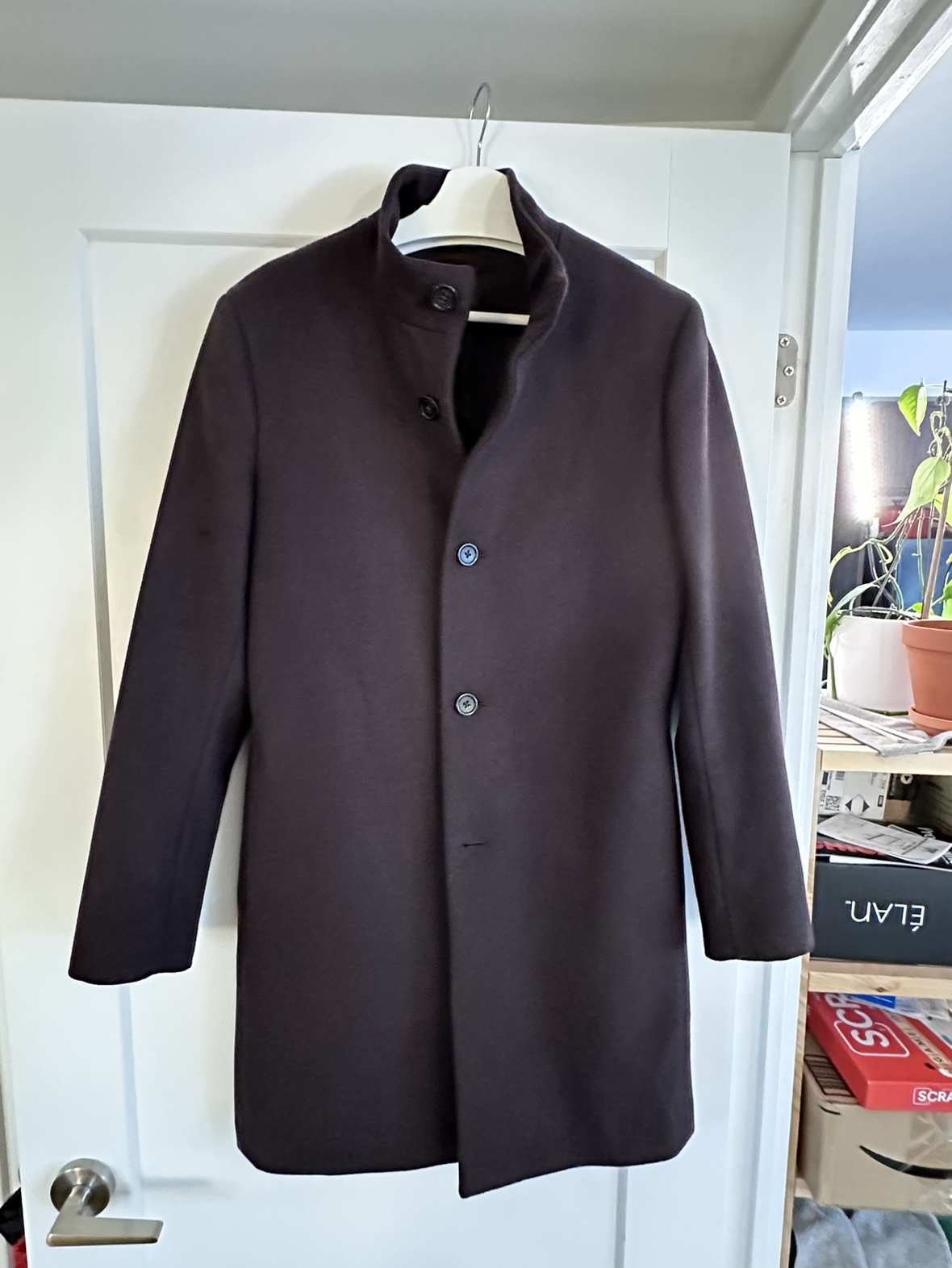 MANGO wool coat chocolate size S
