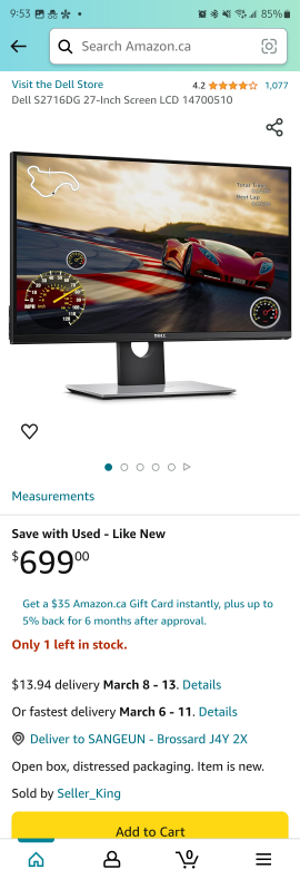 27" Dell Gaming Monitor - photo 4