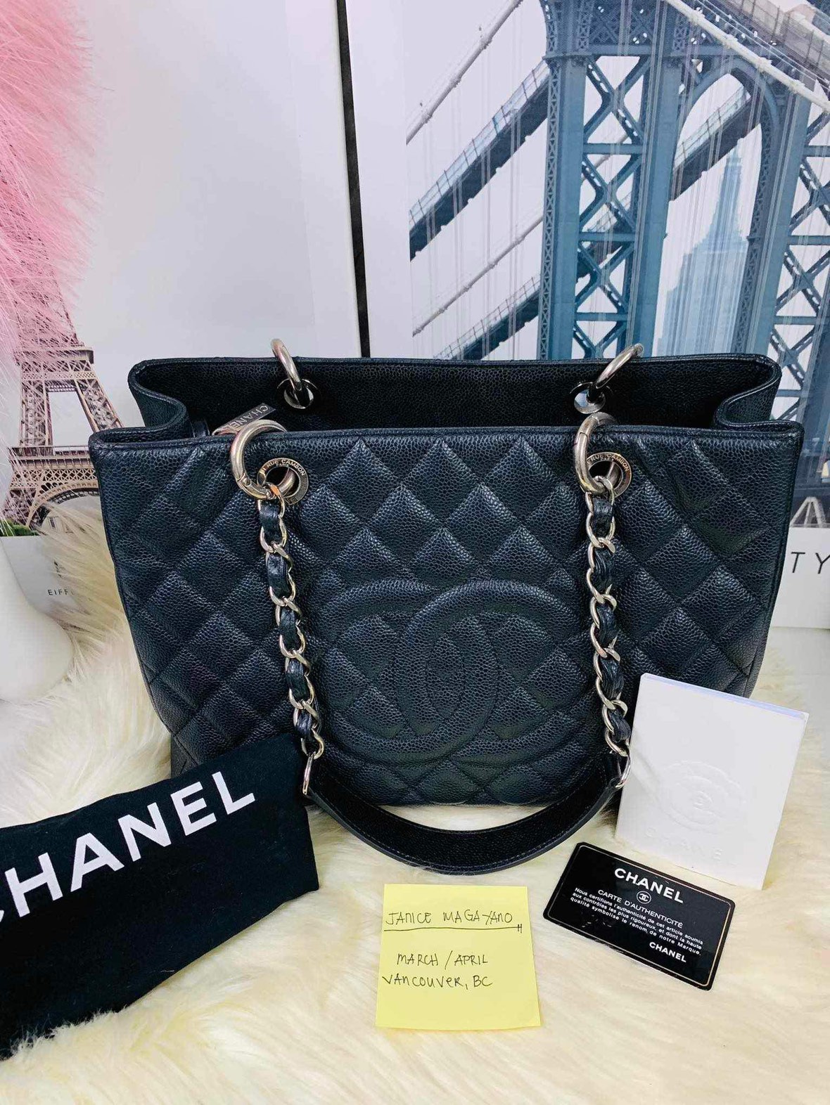 CHANEL GST CAVIAR TOTE in SHW thumbnail