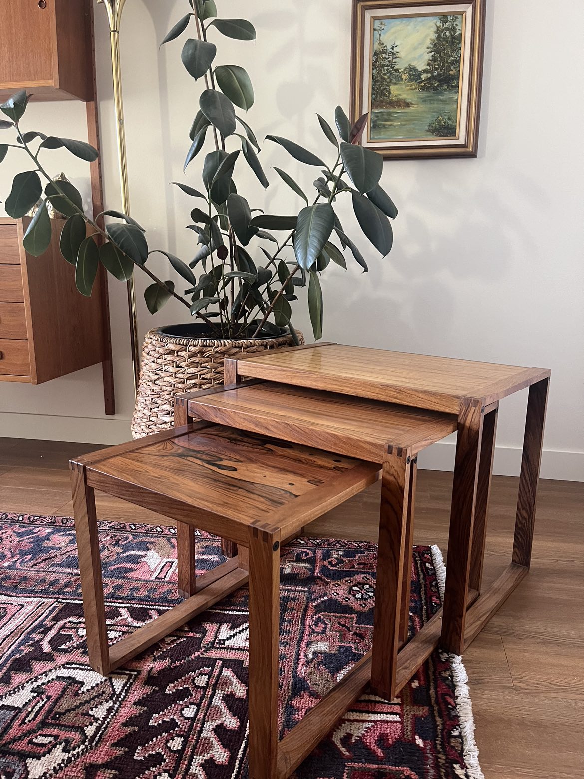Mid-Century Rosewood nesting tables - photo 3
