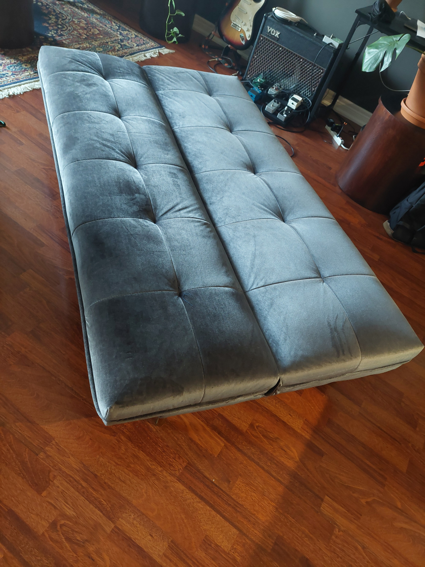 Grey folding sofa/bed - photo 3