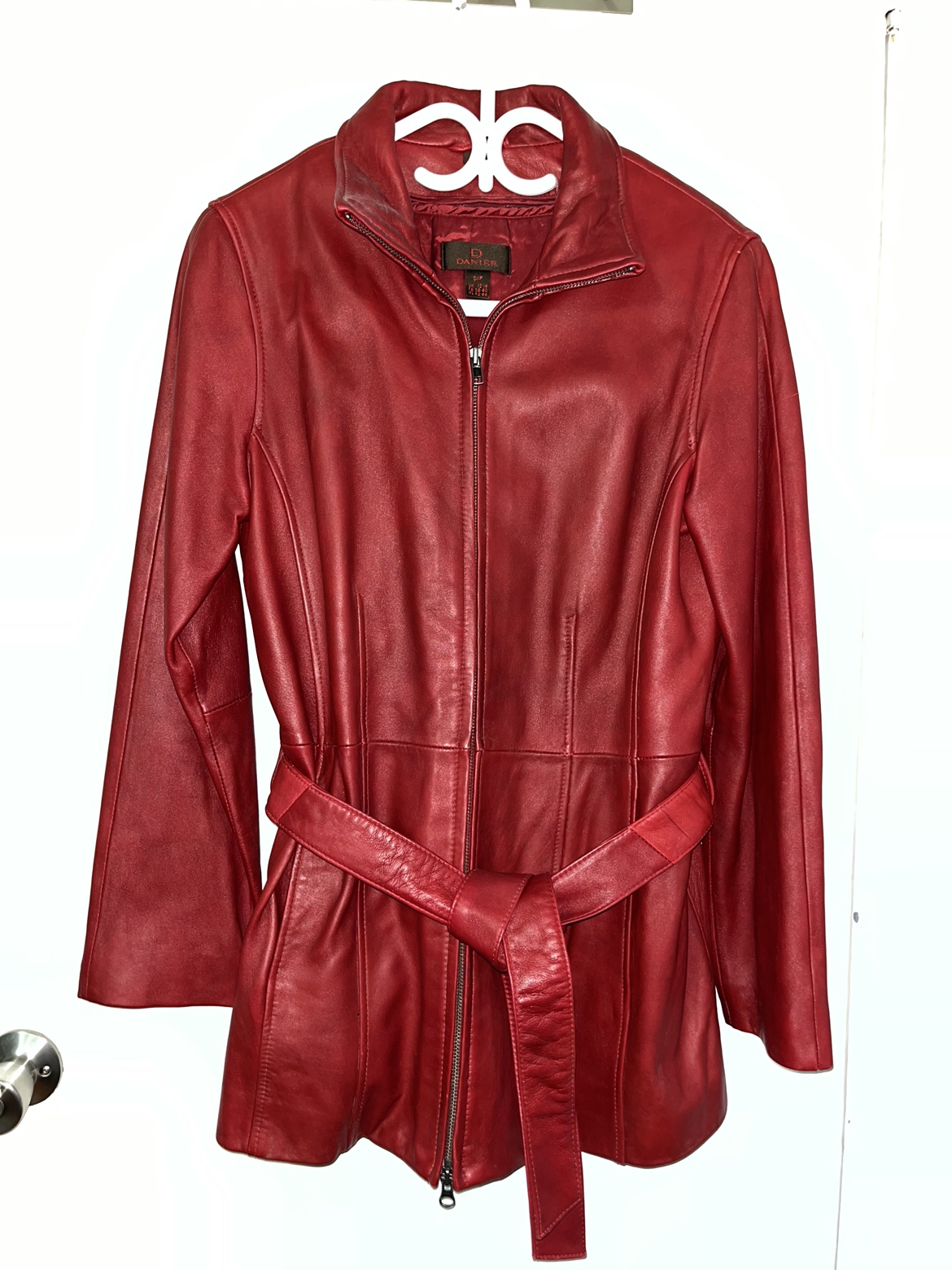 Vintage Red Leather Danier Jacket
