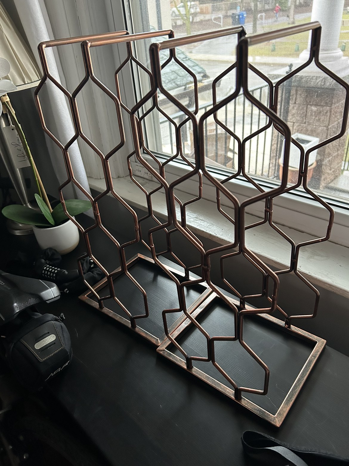 Pair of Wrought iron Wine Racks