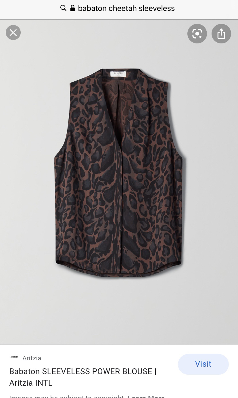 Babaton XS sleeveless button top thumbnail
