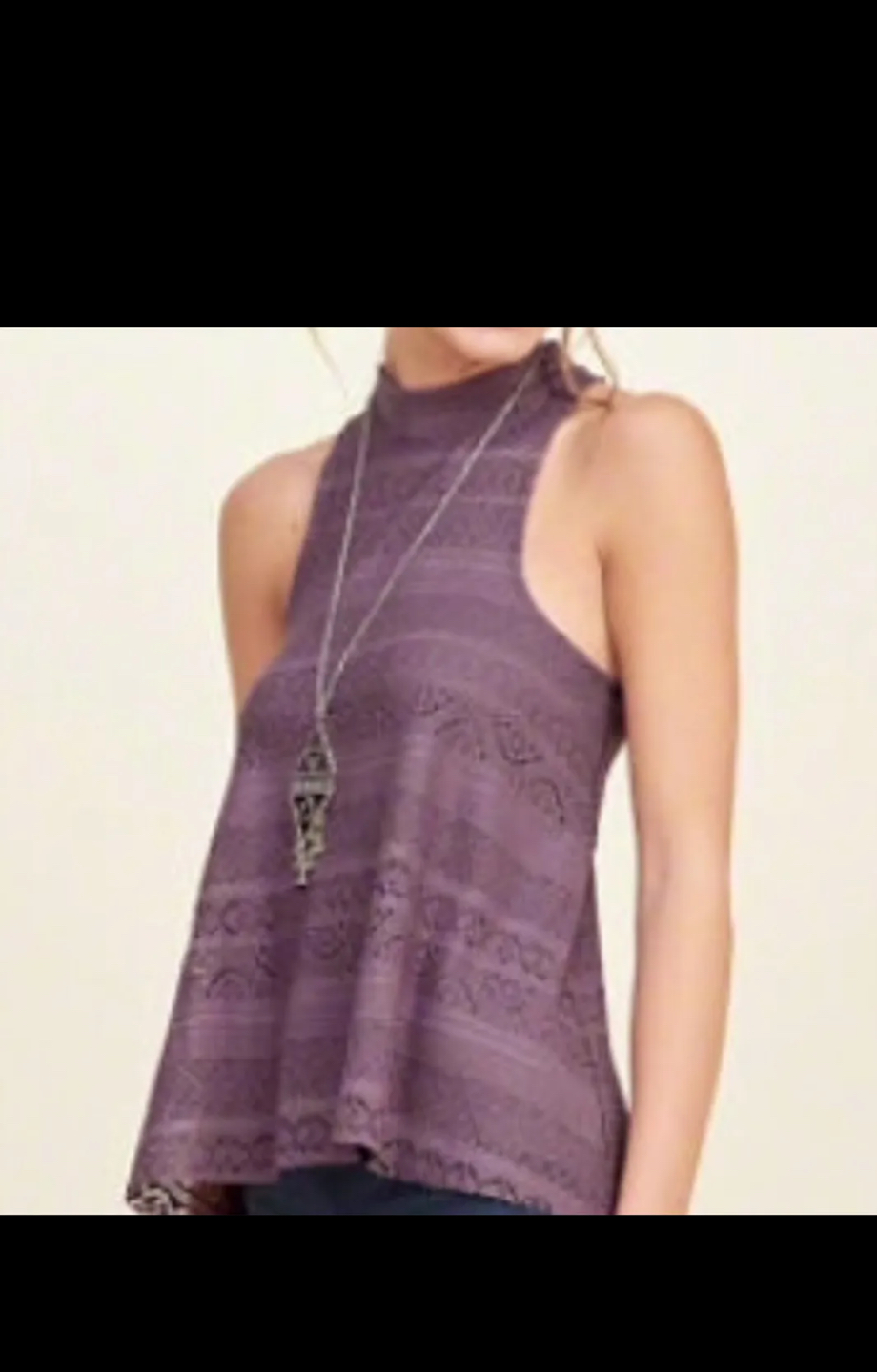 Hollister Cream Tank Top - Mock Neck - Small image indicator(5)