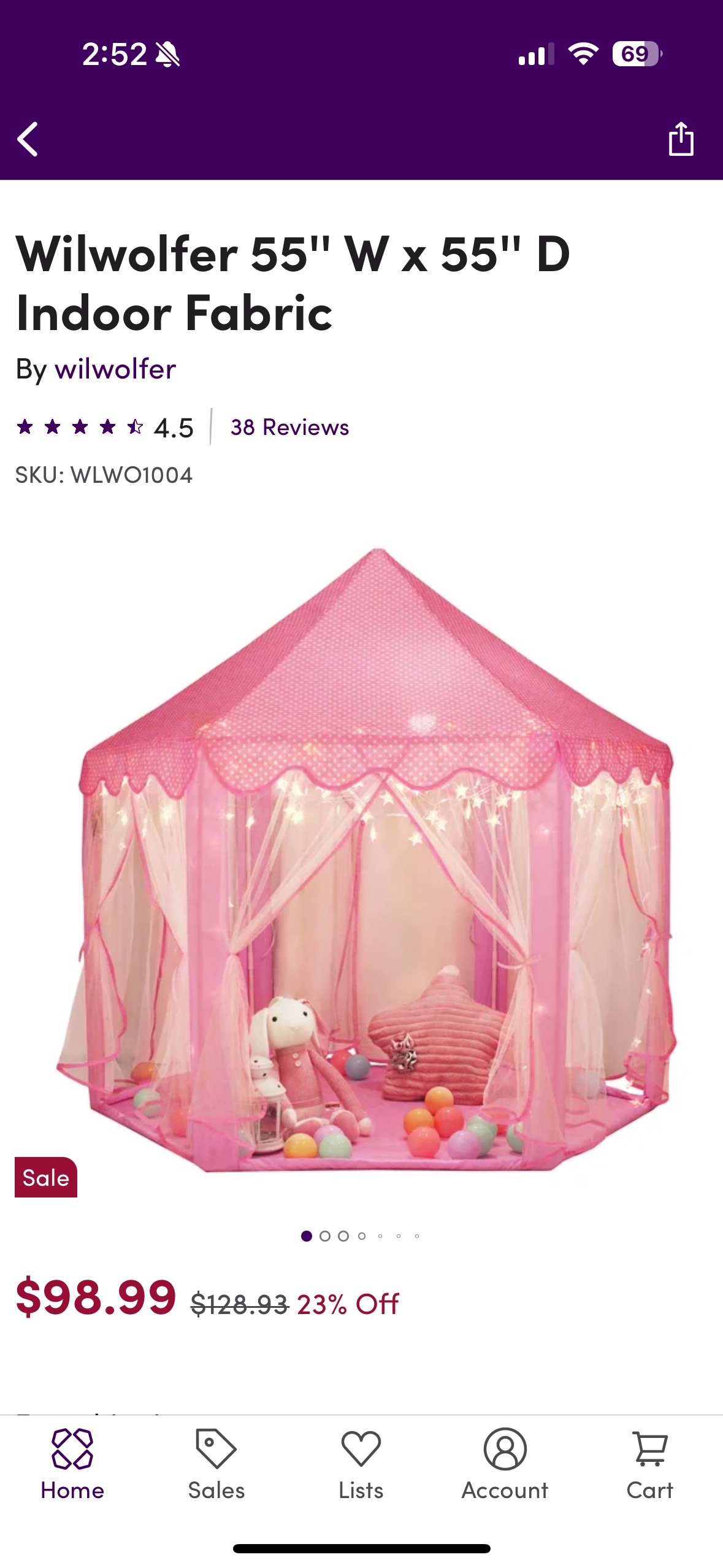 Pink Princess tent thumbnail