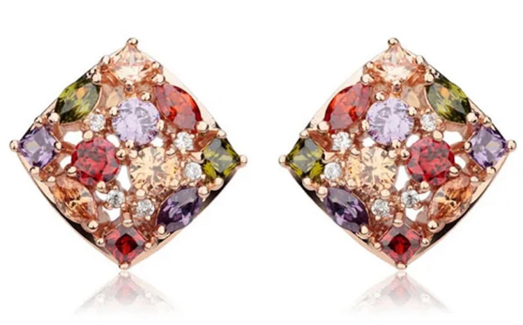 New rose gold multi colour earring image indicator(4)