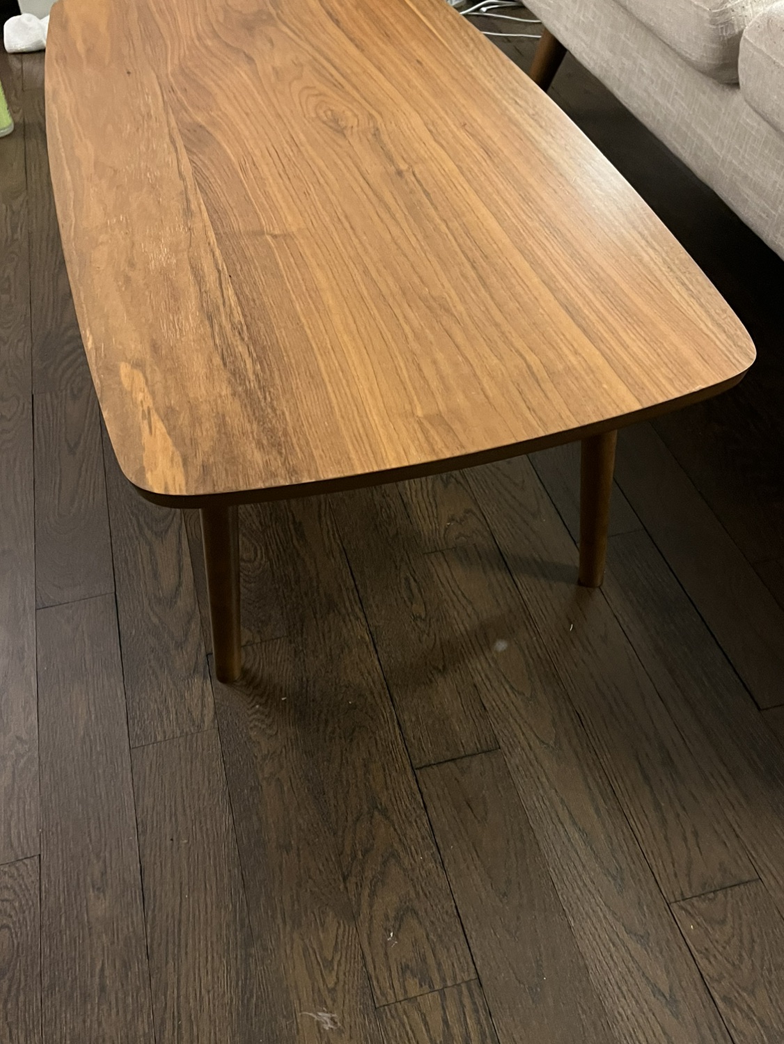 Walnut foldable coffee table - photo 2