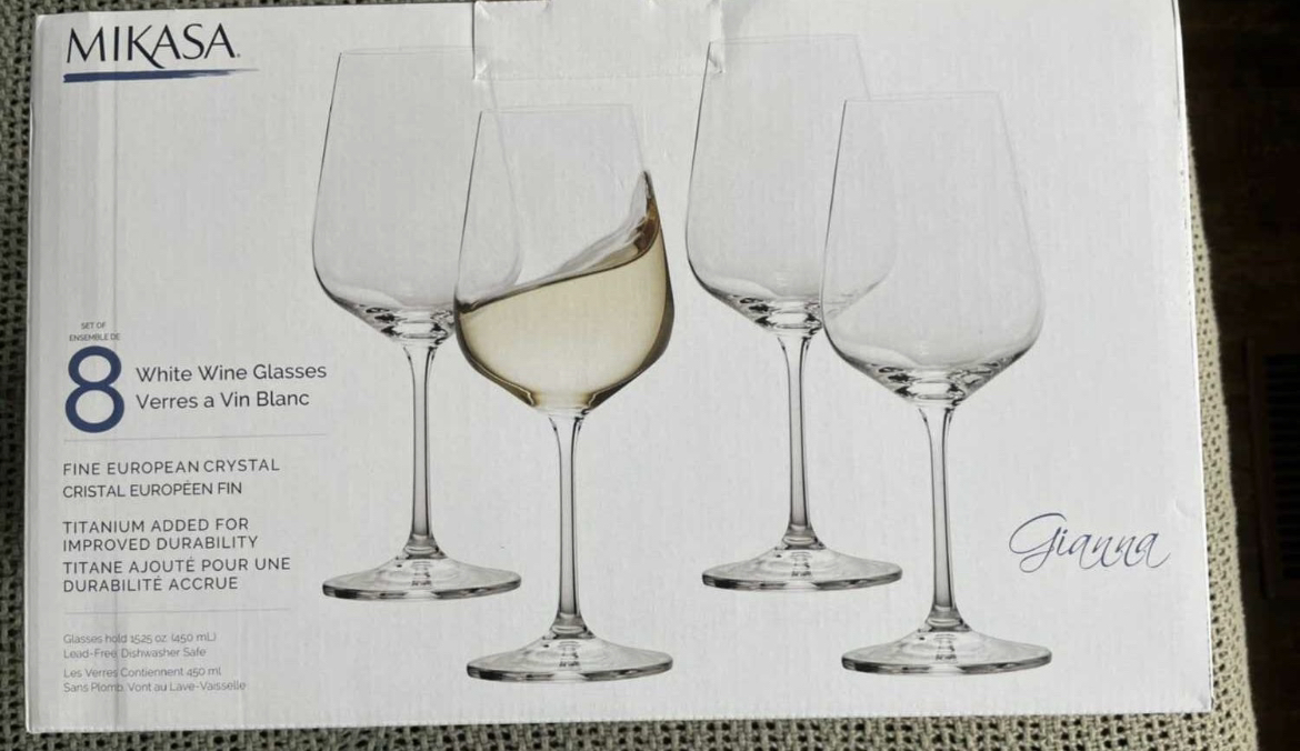 Mikasa wine glasses set of 8 thumbnail