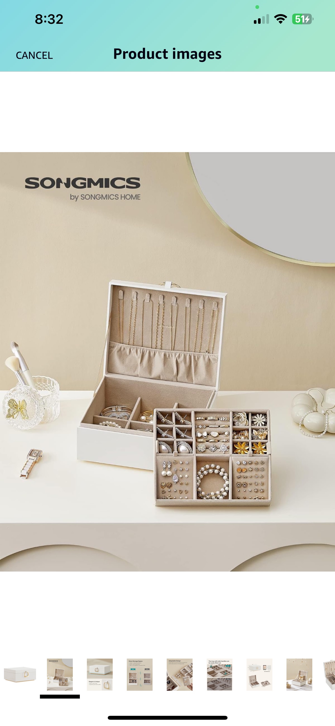 SONGMICS 2-Layer Jewelry Box - photo 4