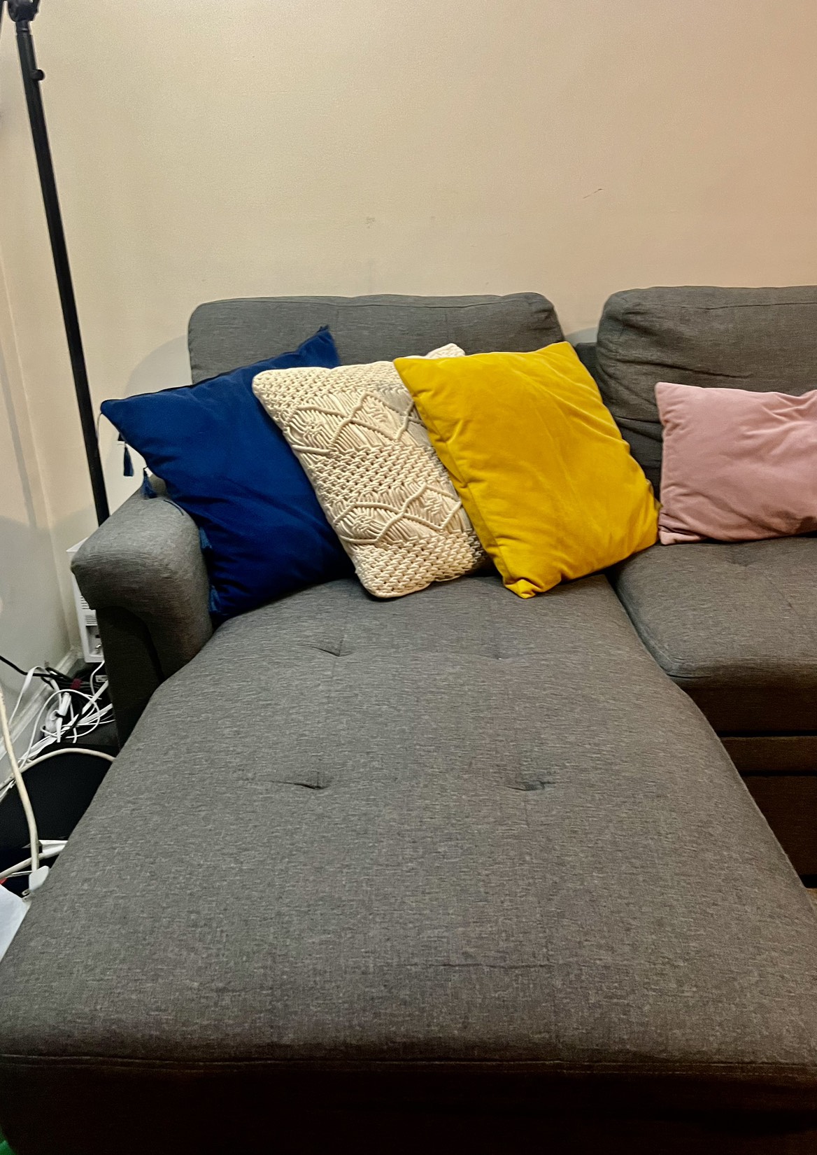 Gray sectional with storage - photo 3