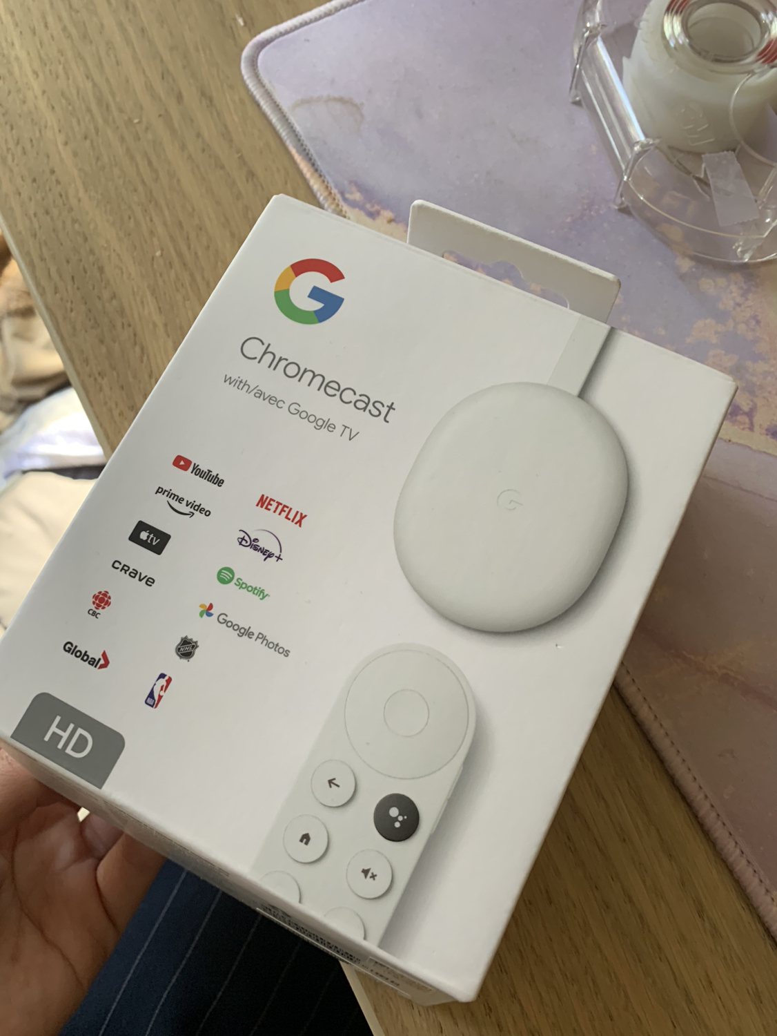 Google Chromecast with Google TV (HD) - Snow thumbnail