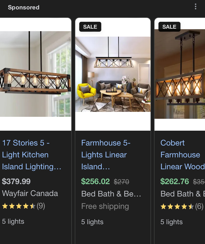 BNIB Modern Farmhouse 5 Light Hanging Fixture image indicator(4)