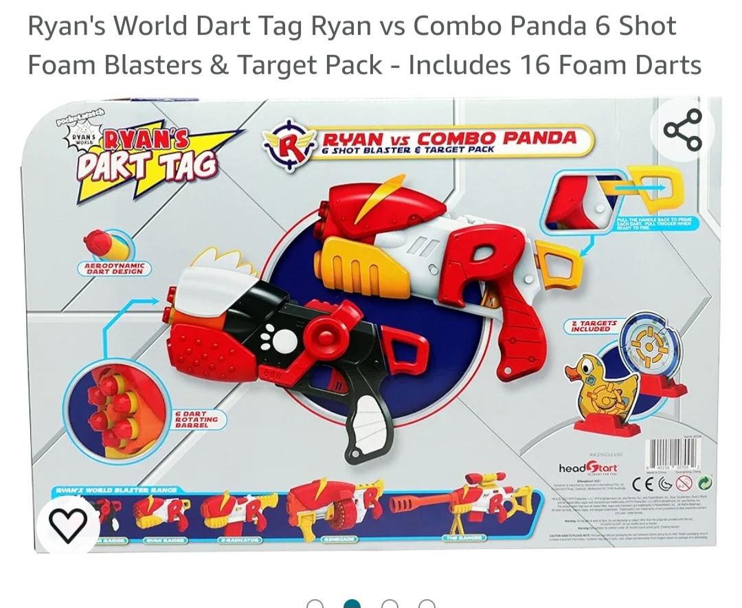 Ryan's World Dart Tag Ryan vs Combo Panda 6 - photo 2