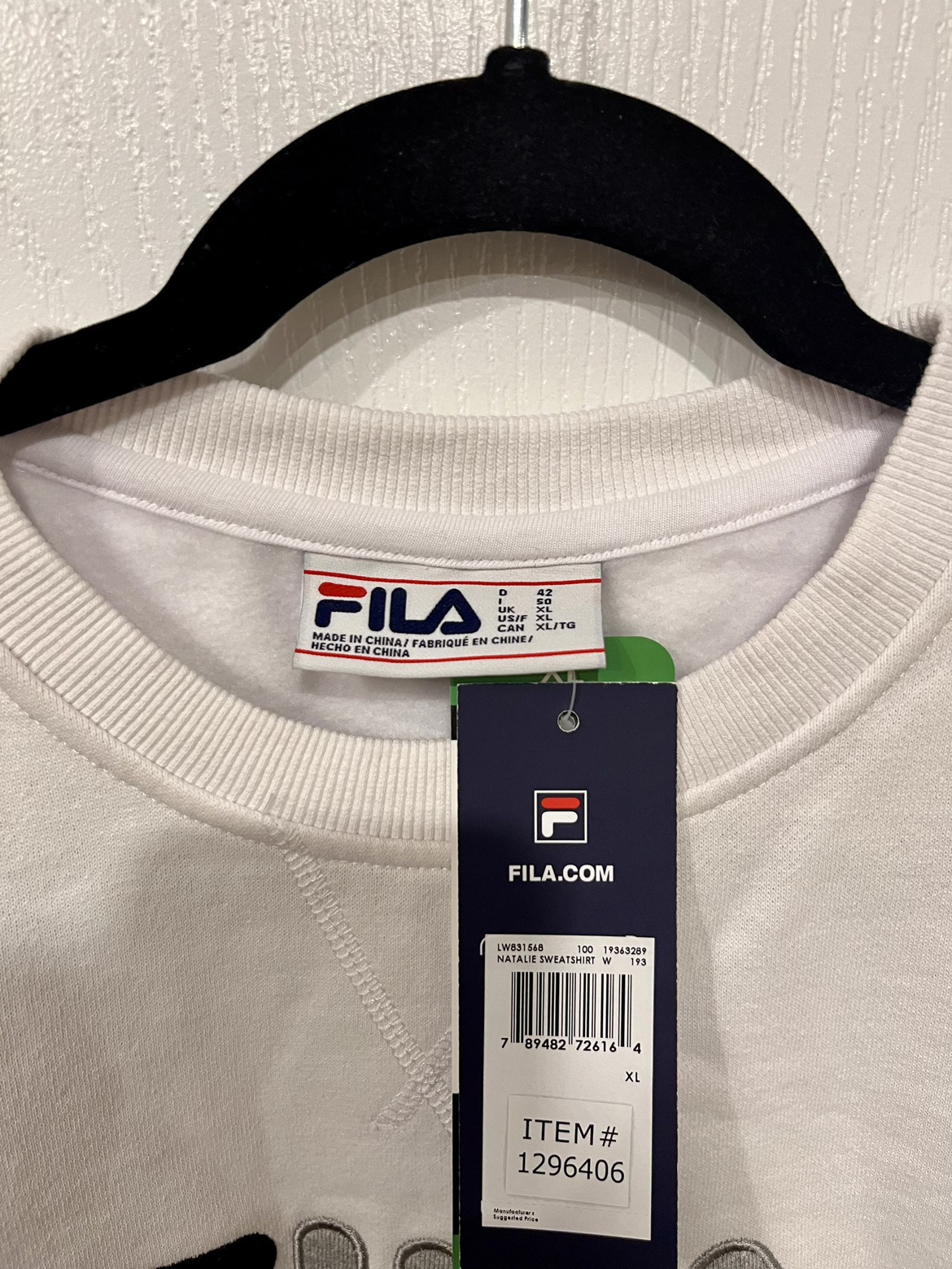 Vintage Women’s FILA embroidered white sweatshirt XL - photo 2