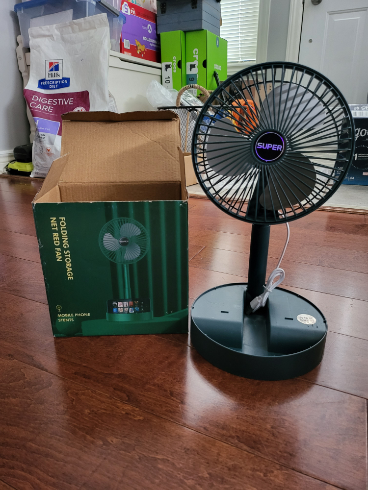BNIB usb table fan with phone rest - photo 2