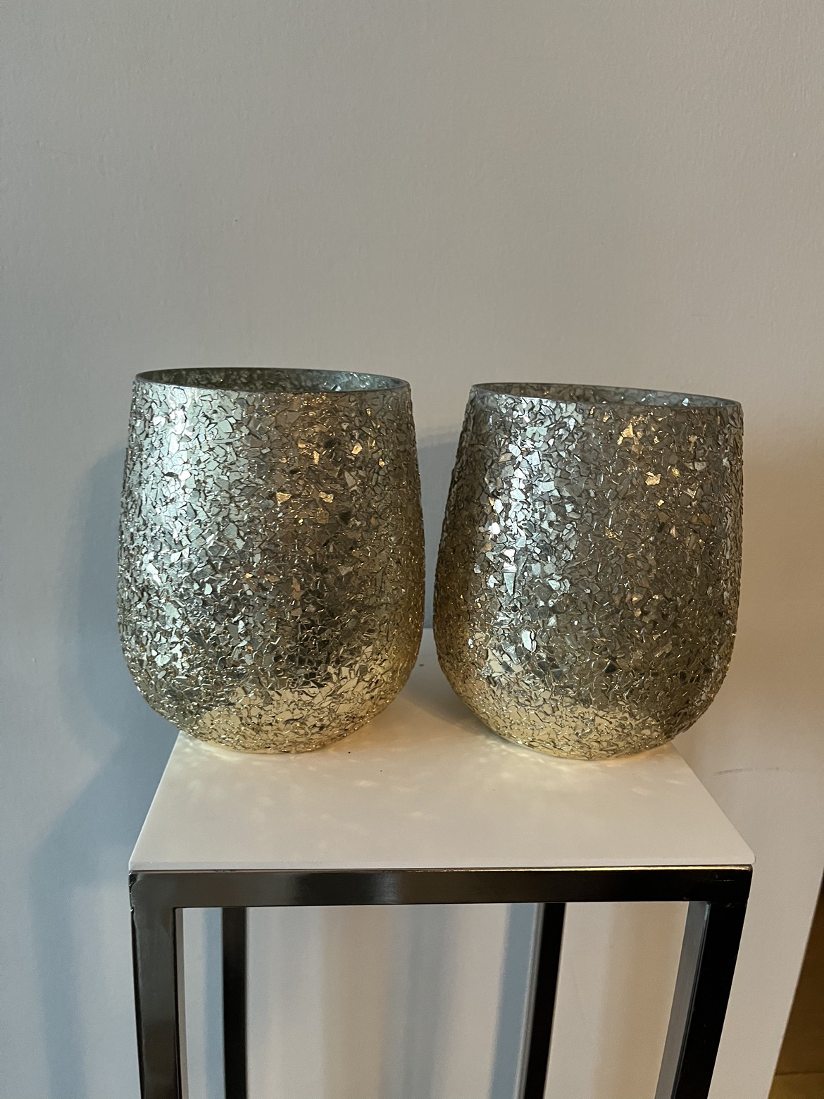 Gold candle holders