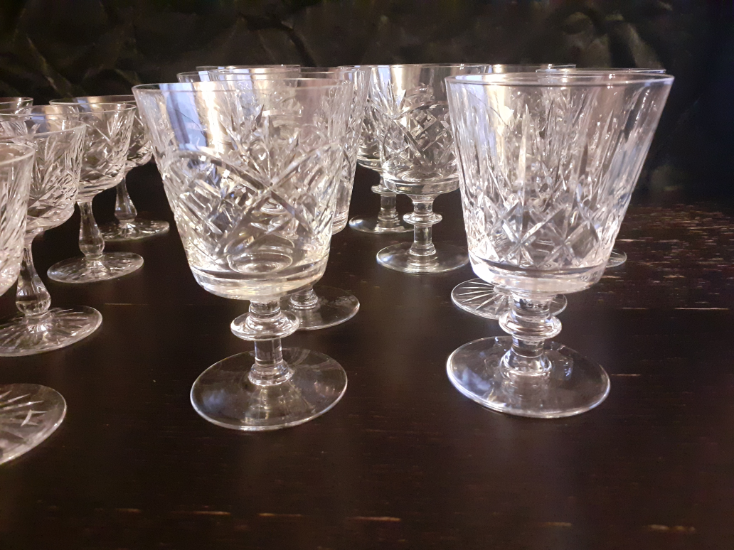 Vintage Webb and Corbett Crystal Glass 26pcs image indicator(2)