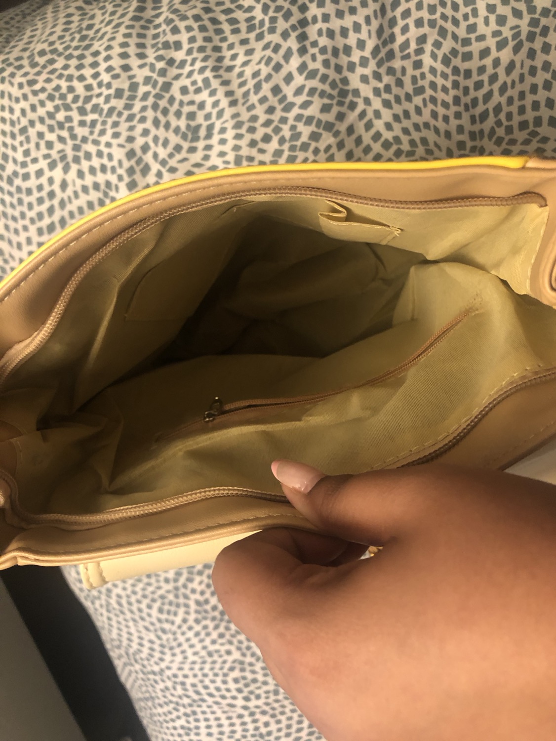Small yellow backpack purse - photo 3