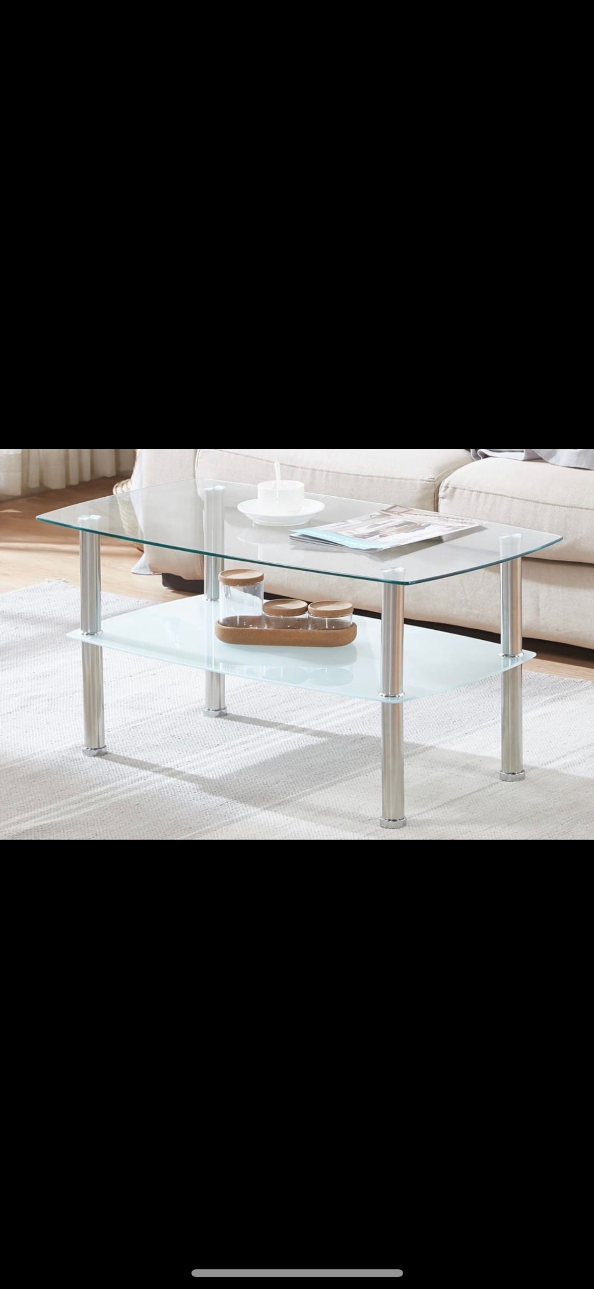 1 large coffee table and 2 small side tables.