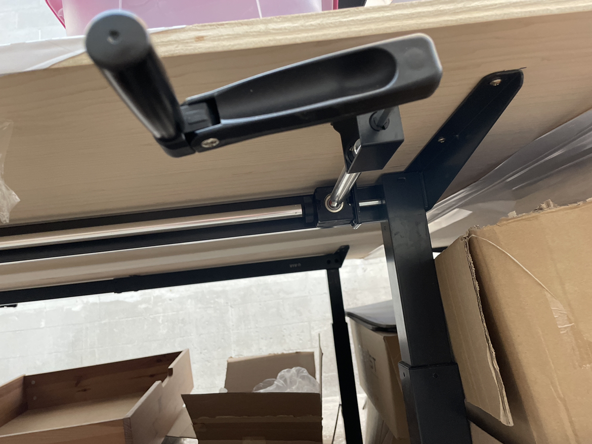 VIVO compact hand crank stand up Ergonomic Desk frame and legs - photo 2