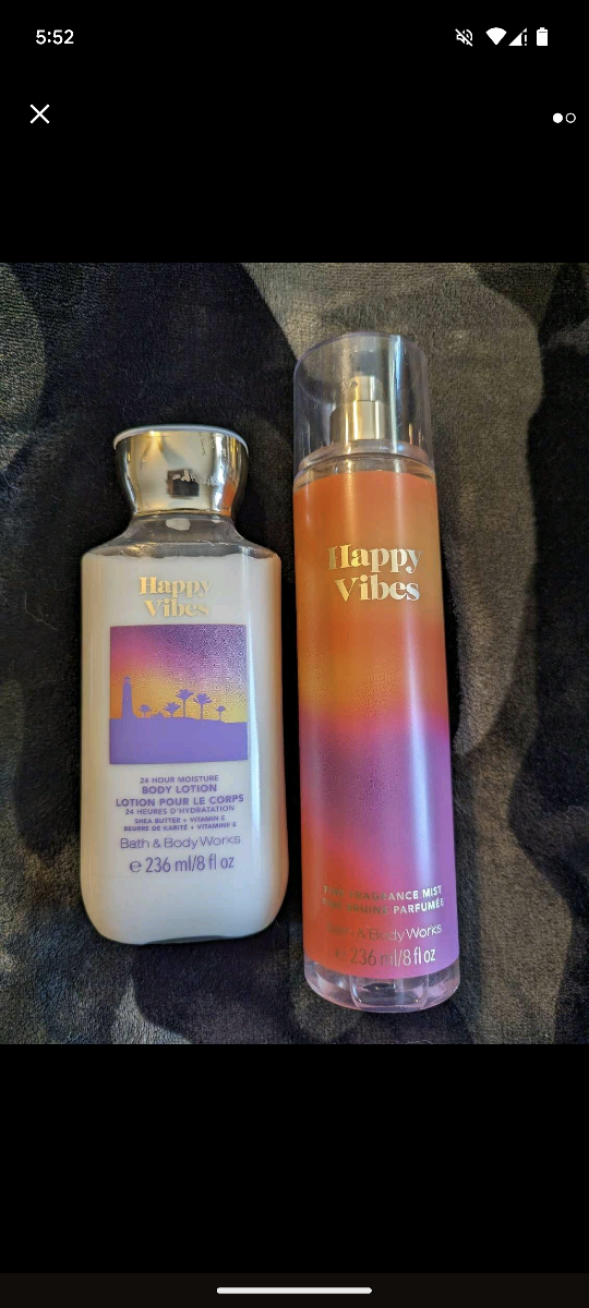 Bath and body works mist and body lotion.