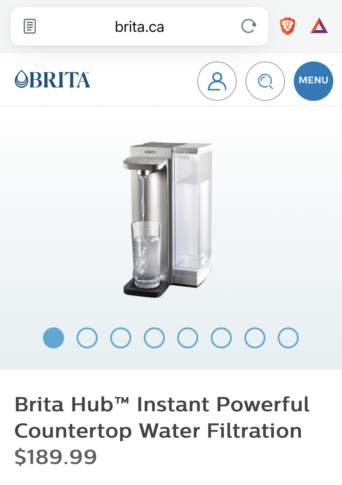 Brita Hub Instant Powerful Countertop Water Filtration