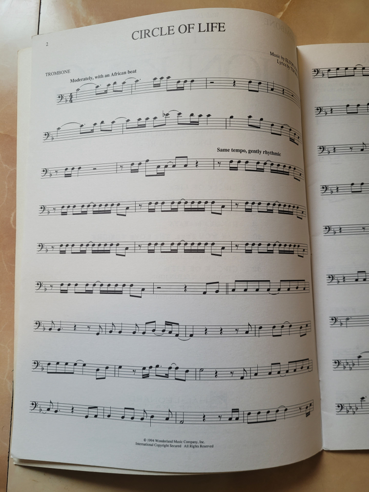 The Lion King and Titanic Trombone Musical note books 📯📚 image indicator(4)