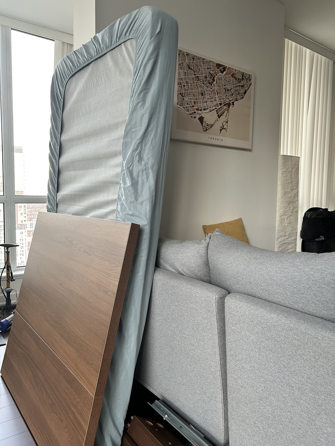IKEA Twin bed frame with mattress