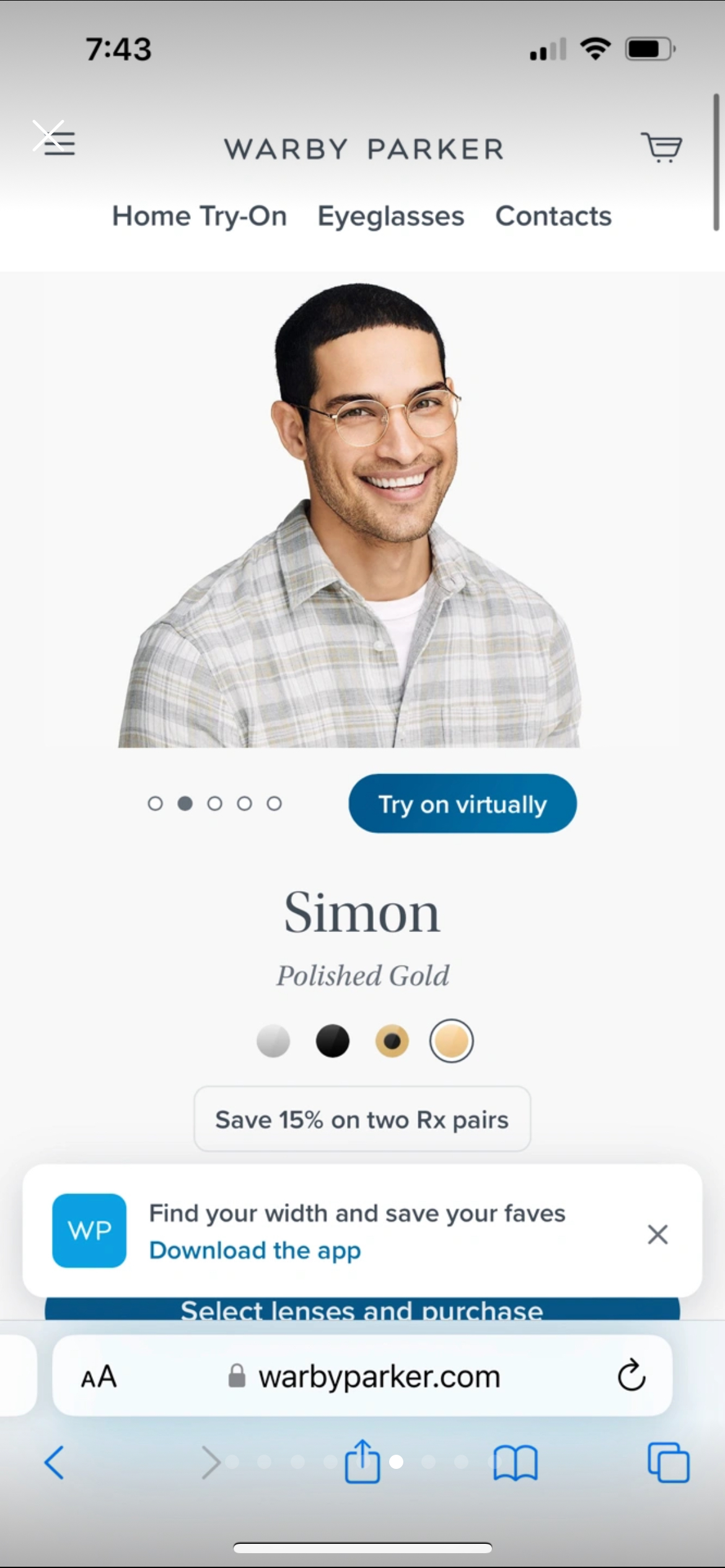 Warby Parker image indicator(5)